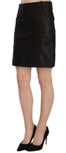 Black High Waist Curdoroy A-line Mini Skirt GF Ferre