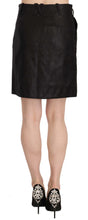 Black High Waist Curdoroy A-line Mini Skirt GF Ferre