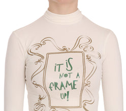 Crew Neck It Is Not A Frame Up! Print Blouse Exte