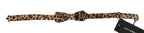 Brown Leopard Silk Adjustable Neck Papillon Men Bow Tie Dolce & Gabbana