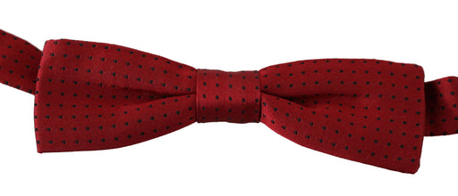 Red Dotted Silk Adjustable Neck Papillon Bow Tie Dolce & Gabbana