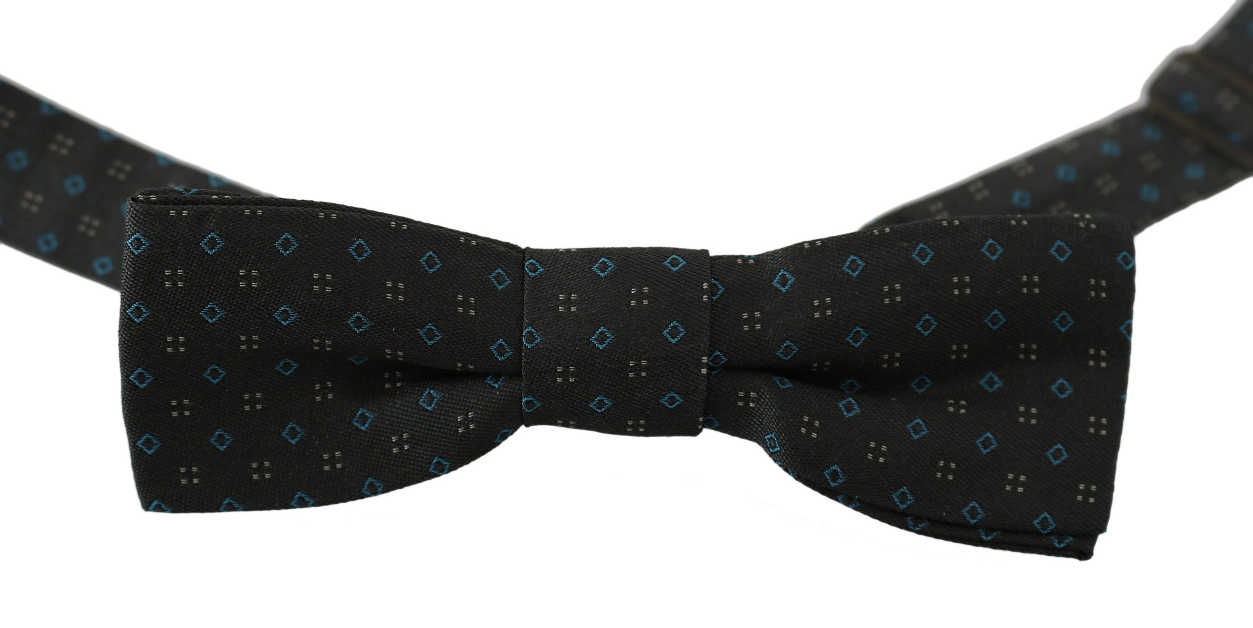 Men Gray Pattern Silk Adjustable Neck Papillon Bow Tie Dolce & Gabbana