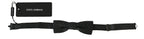 Men Gray Pattern Silk Adjustable Neck Papillon Bow Tie Dolce & Gabbana