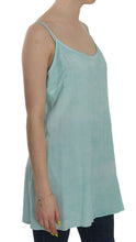 Blue Sleeveless Spaghetti Dress Blouse Ermanno Scervino