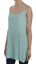 Blue Sleeveless Spaghetti Dress Blouse Ermanno Scervino