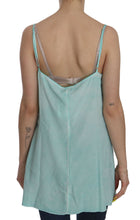 Blue Sleeveless Spaghetti Dress Blouse Ermanno Scervino