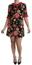 Floral Pink Lace A-Line Shift Mini Dress Dolce & Gabbana