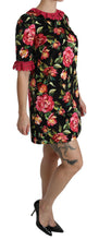 Floral Pink Lace A-Line Shift Mini Dress Dolce & Gabbana