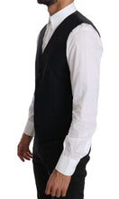 Blue Wool Waistcoat Formal Gilet Vest Dolce & Gabbana