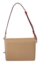 Purple Beige Red Leather Crossbody Purse Bag Dolce & Gabbana