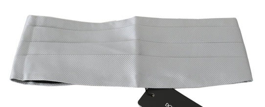 Gray Men Waist Belt 100% Silk Cummerbund Dolce & Gabbana