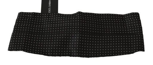 Black Dotted Waist Belt Silk Cummerbund Dolce & Gabbana