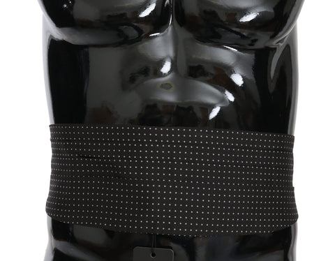 Black Dotted Waist Belt Silk Cummerbund Dolce & Gabbana