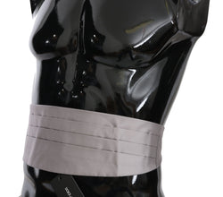Gray Men Waist Belt 100% Silk Cummerbund Dolce & Gabbana