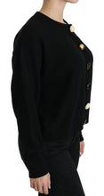 Black Button Embellished Cardigan Sweater Dolce & Gabbana