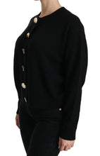 Black Button Embellished Cardigan Sweater Dolce & Gabbana