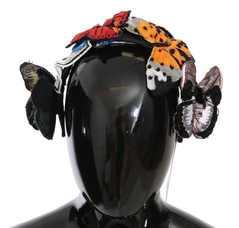 Tiara Floral Butterfly Sequin Diadem Headband Dolce & Gabbana