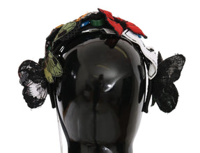 Tiara Floral Butterfly Sequin Diadem Headband Dolce & Gabbana