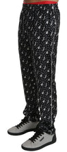 Silk Black Musical Instrument Trouser Pants Dolce & Gabbana