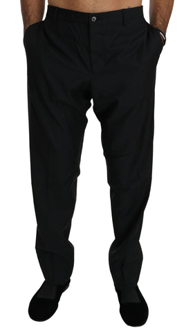 Black Dress Formal Trouser Men Wool Pants Dolce & Gabbana