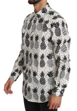 White Pineapple Cotton Top Shirt Dolce & Gabbana