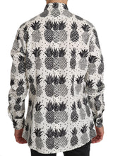 White Pineapple Cotton Top Shirt Dolce & Gabbana