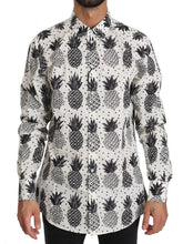 White Pineapple Cotton Top Shirt Dolce & Gabbana