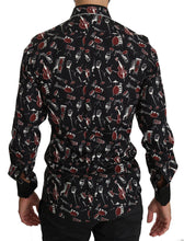 Black Musical Instrument Slim fit Shirt Dolce & Gabbana