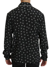 Black Skull Print Silk Sleepwear Shirt Dolce & Gabbana