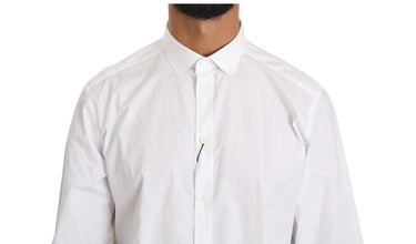 White Cotton Long Sleeve Top Shirt Dolce & Gabbana