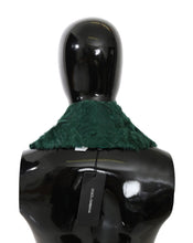 Green Fur Shoulder Collar Wrap Lambskin Scarf Dolce & Gabbana