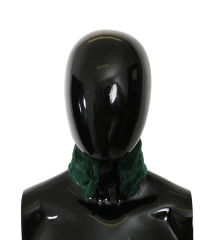 Green Fur Neck Collar Wrap Lambskin Scarf Dolce & Gabbana