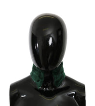 Green Fur Neck Collar Wrap Lambskin Scarf Dolce & Gabbana