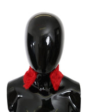 Red Fur Neck Collar Wrap Lambskin Scarf Dolce & Gabbana