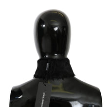 Black Fur Neck Collar Wrap Lambskin Scarf Dolce & Gabbana