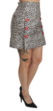 Silver Pattern A-line High Waist Skirt Dolce & Gabbana