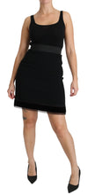 Black A-line High Waist Mini Viscose Skirt Dolce & Gabbana