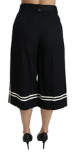 Black Lemon Embellished Palazzo Cropped Pants Dolce & Gabbana