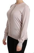 Silk Pink Long Sleeve Lace Top Sweater Dolce & Gabbana