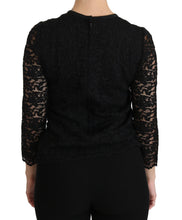 Black Lace Long Sleeve Nylon Blouse Dolce & Gabbana