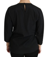 Black #dgfamily Top T-shirt Silk Blouse Dolce & Gabbana