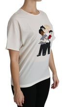White #dgfamily Patch Short Sleeve Blouse Top Dolce & Gabbana