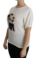 White #dgfamily Patch Short Sleeve Blouse Top Dolce & Gabbana