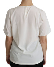 White #dgfamily Patch Short Sleeve Blouse Top Dolce & Gabbana