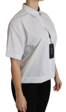White Collared Short Sleeve Polo Shirt Top Dolce & Gabbana