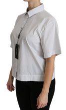 White Collared Short Sleeve Polo Shirt Top Dolce & Gabbana