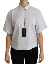 White Collared Short Sleeve Polo Shirt Top Dolce & Gabbana