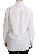 White Turtle Neck Long Sleeve Polo Shirt Dolce & Gabbana