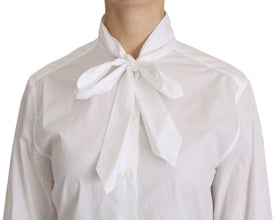 White Turtle Neck Long Sleeve Polo Shirt Dolce & Gabbana