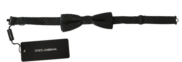 Gray Patterned Mens Necktie Papillon 100% Silk Bow Tie Dolce & Gabbana